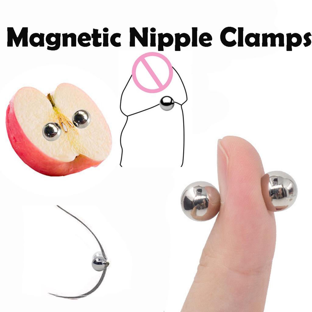 Magnetic Nipple Clamps Orbs Vagina Clitoris Stimulator SM Slave Bondage Adult Games Dildo Bra Clip Sex Toy Women Couples