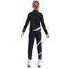 Girls Sports Set Shiny Rhinestone Star Contrast Color Long Sleeve Stand Collar Zipper Sweatshirt Colorblock Leggings