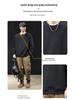 Men's 2025 Trendy Fleece-Lined Round Neck Hoodie for Autumn/Winter - Unique Texture, Long Sleeve