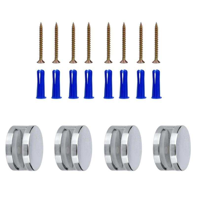 Zinc Alloy Glass Shelf Clamp Bathroom Mirror Glass Fixed Fitting Support Bracket Advertising Plate Glass Clamp 1