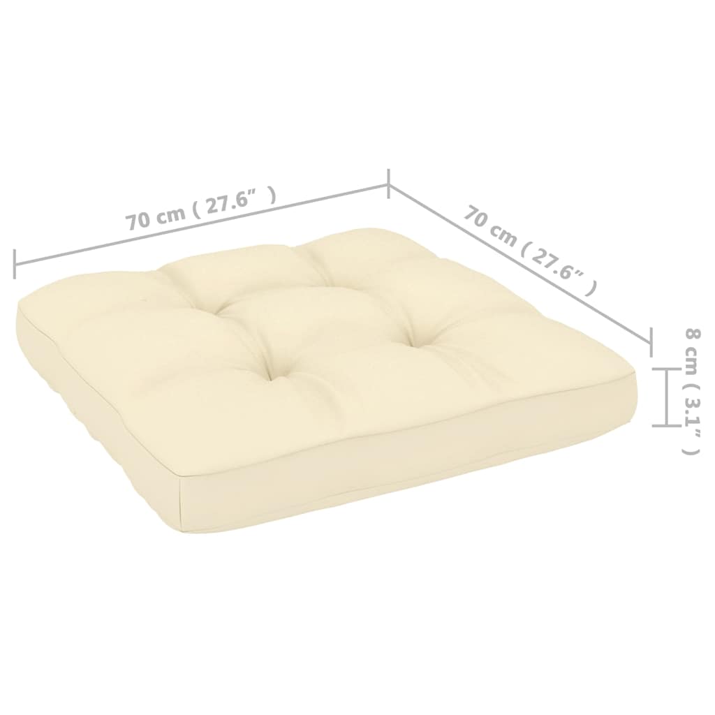 vidaXL 2 piece Garden Lounge Set with Cushions Honey Brown Solid Pine Wood