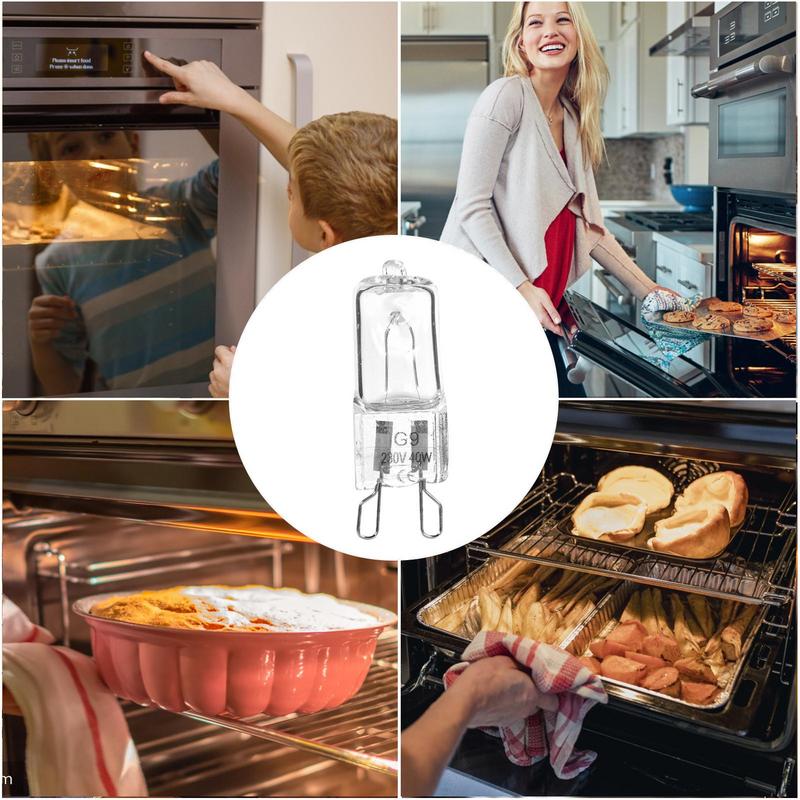 Hot Sale 1pcs 40W G9 Oven Bulb Light Microwave Oven Halogen Bulb Lamp High Temperature Resistant For Household Kitchen Appliance