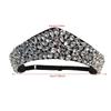 Luxury Headwear Rhinestone Crown European Style Wide Edge Rhinestone Hair Hoop Vintage Hairband Wedding