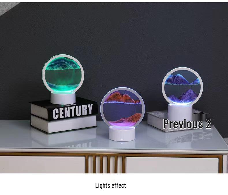 Seven-Color Flowing Sand Night Light DIY Kit: Creative Bedside Decoration Lamp