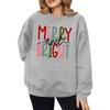 2025 Autumn/Winter Women's Trendy Christmas Casual Round Neck Printed Hoodie