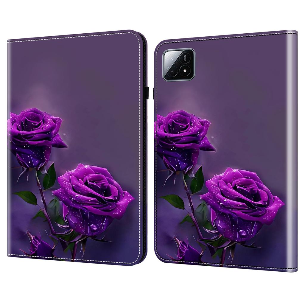 For Xiaomi Pad 6S Pro 12.4 Leather Case Pattern Printed Stand Tablet Cover