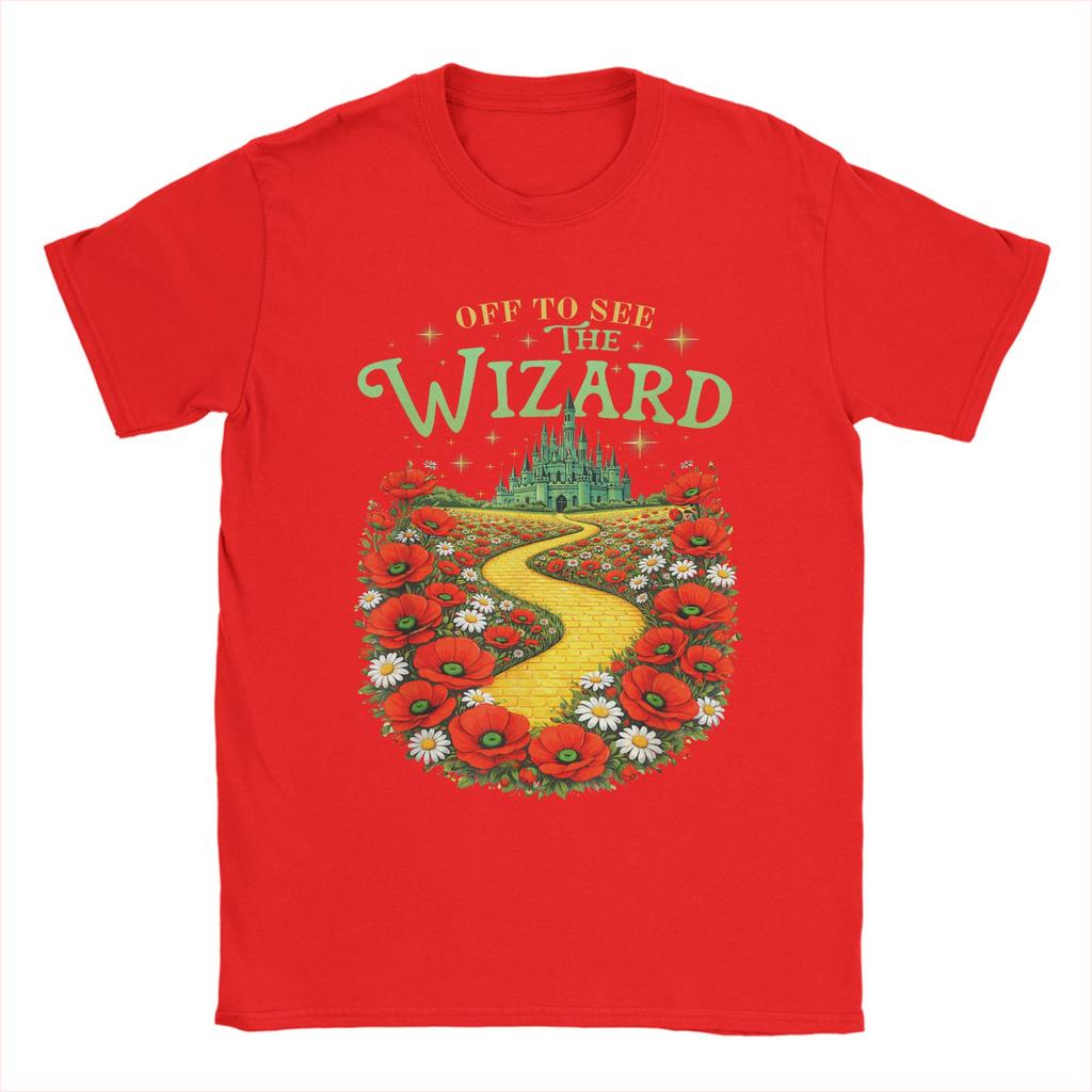Yellow Brick Road Tee Wicked Off To See Wizard T Shirt Summer Leisure T Shirts Unisexs Cotton ONeck Oversize Tees Short Sleeves