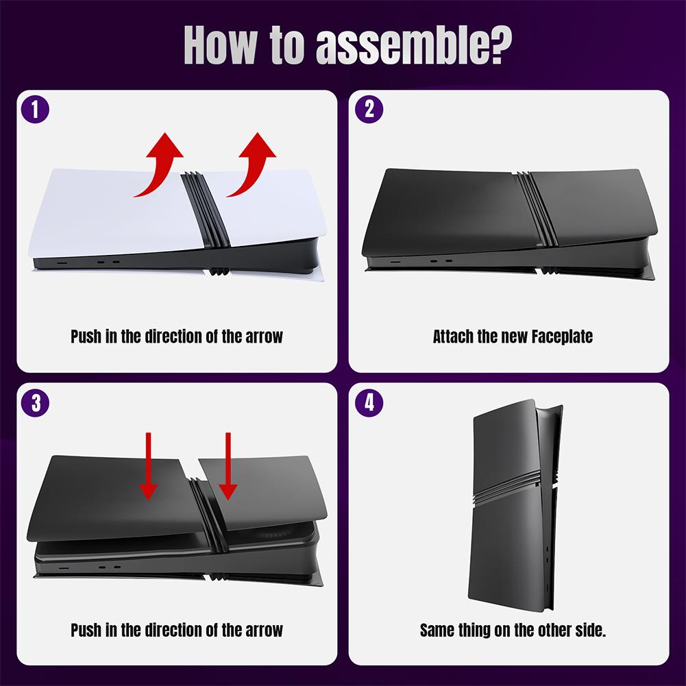 Čelní deska Kryt konzoly ABS Hard Shell Prachotěsné Krycí desky Nárazuvzdorné ochranné pouzdro pro PS5 Pro Disc/Digital Edition