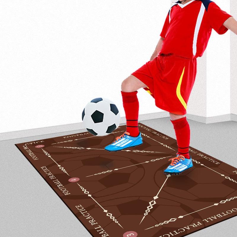 Football Footstep Training Print Anti Slip Floor Mat for Home Use Living Rooms Non-slip Decoration Daily Home Antifouling Carpet