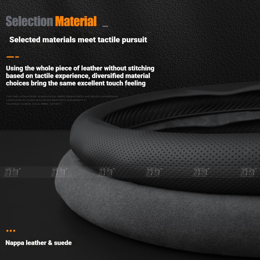 Car snap-on Leathe steering wheel cover For Mazda 3 5 6 Axela Atenza CX30 CX5 CX8 CX9 MX5 RX8 RX7 BT50 SKYACTIV Auto Accessories FF22