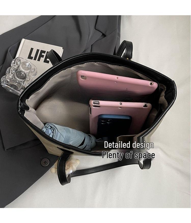 Women's Autumn/Winter Large Capacity Zipper Tote and Shoulder Bag