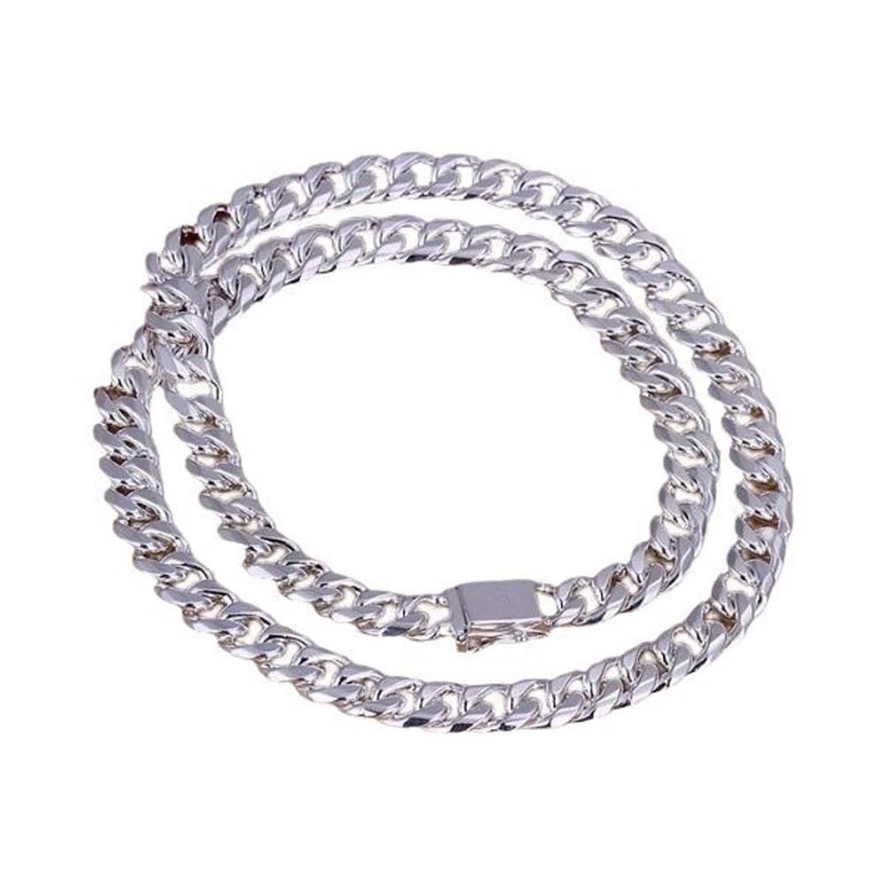 Metal Silver-plated Neck Chain Luxury Exaggerated Men Necklace Fashion 10MM Twists Necklace  Party