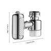 Estensione per Rubinetto Girevole 1080 con Nebulizzazione Facciale Verso l'Alto 4 Modalità di Erogazione dell'Acqua Filtro Integrato Aeratore Universale per Lavabo del Bagno