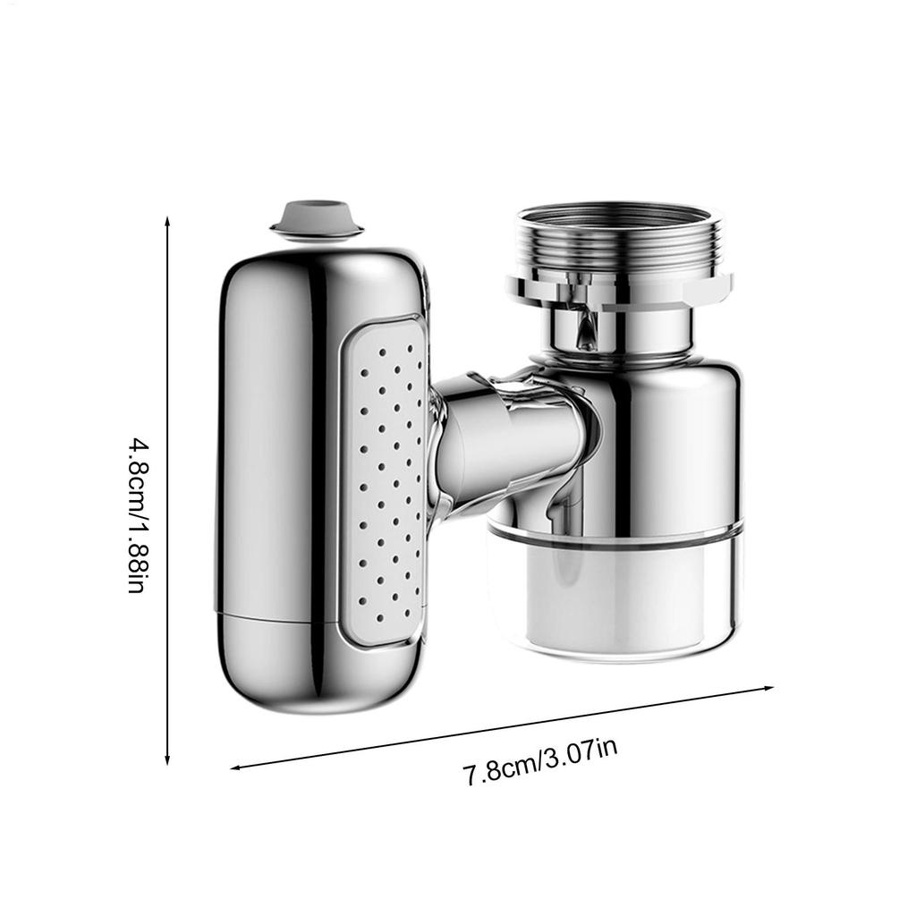 Estensione per Rubinetto Girevole 1080 con Nebulizzazione Facciale Verso l'Alto 4 Modalità di Erogazione dell'Acqua Filtro Integrato Aeratore Universale per Lavabo del Bagno