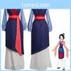 Elegantní tradiční kimono šaty Mulan Plná sada Pro halloweenskou párty Cosplay