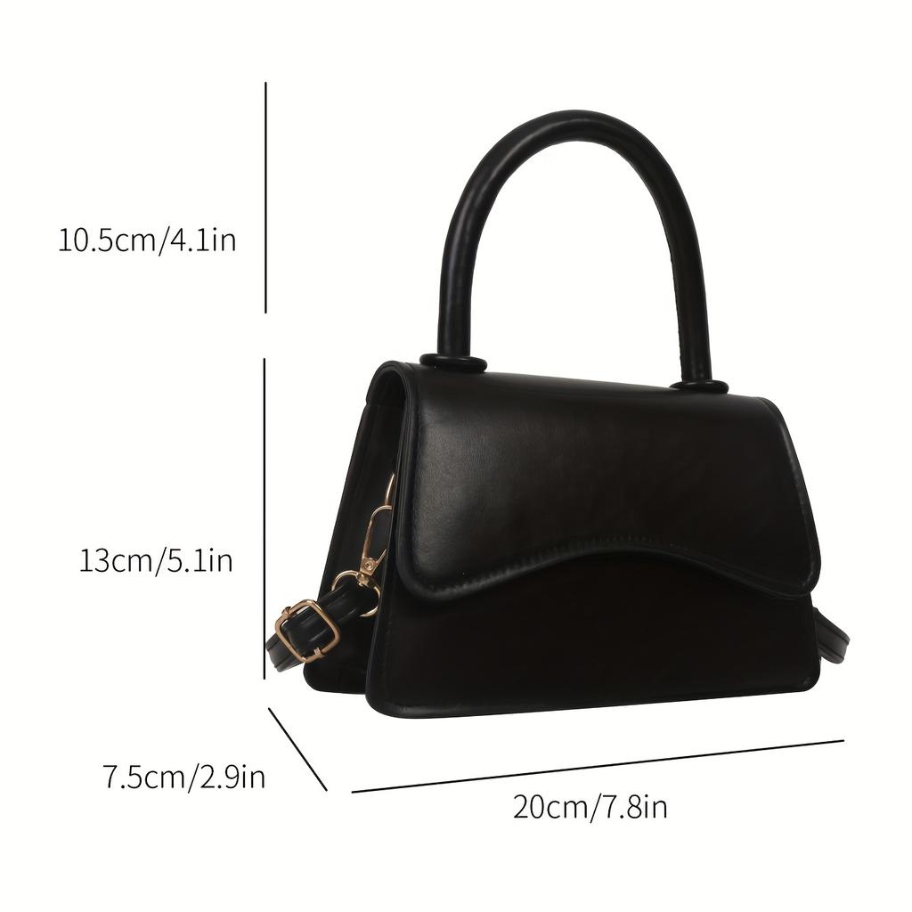 Mini Solid Color Handbag, Simple Square Crossbody Bag, Fashion Shoulder Purse For Women