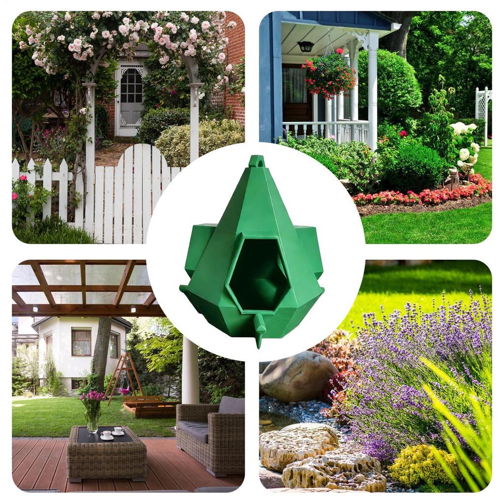 Bird Feeders for Outdoors Hangable Shelter Food Station Roof Design Weather Resistant Easy Refill Wild Bird Feeders for Adults