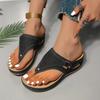 Women's Solid Color Round Headed Thick Soled Fashionable Hollow Slippers