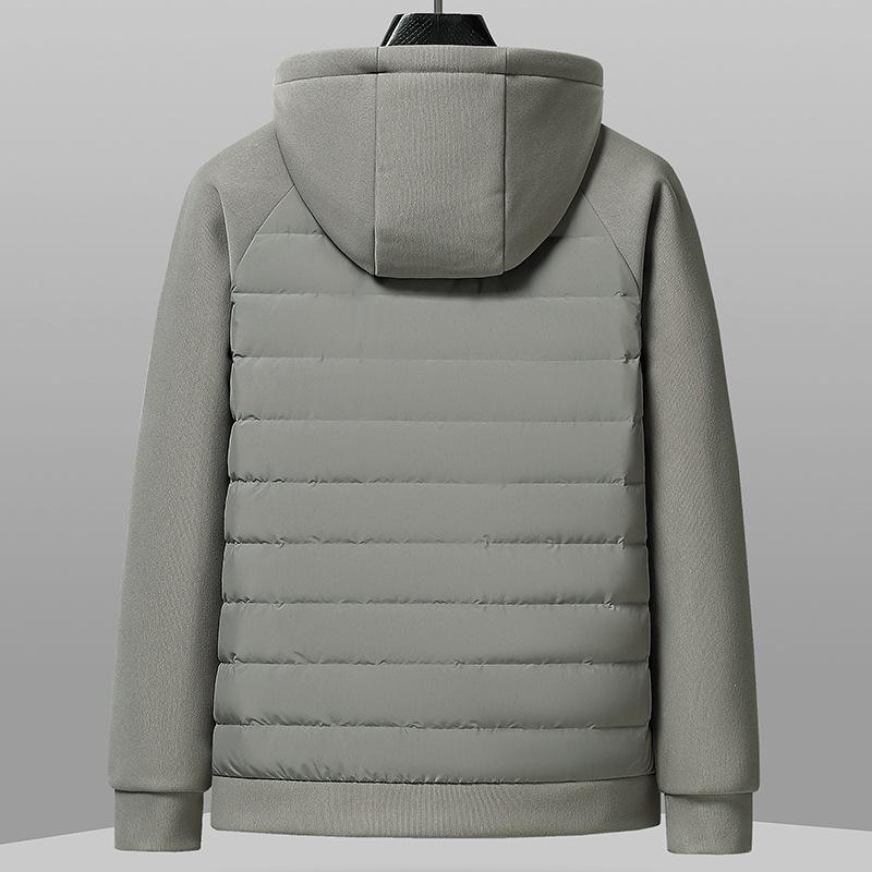 Stejný styl pro muže a ženy, Venkovní párový styl, Lehká péřová bunda, Bunda s kapucí, Podzimní a zimní nové pracovní oblečení, Péřová bunda