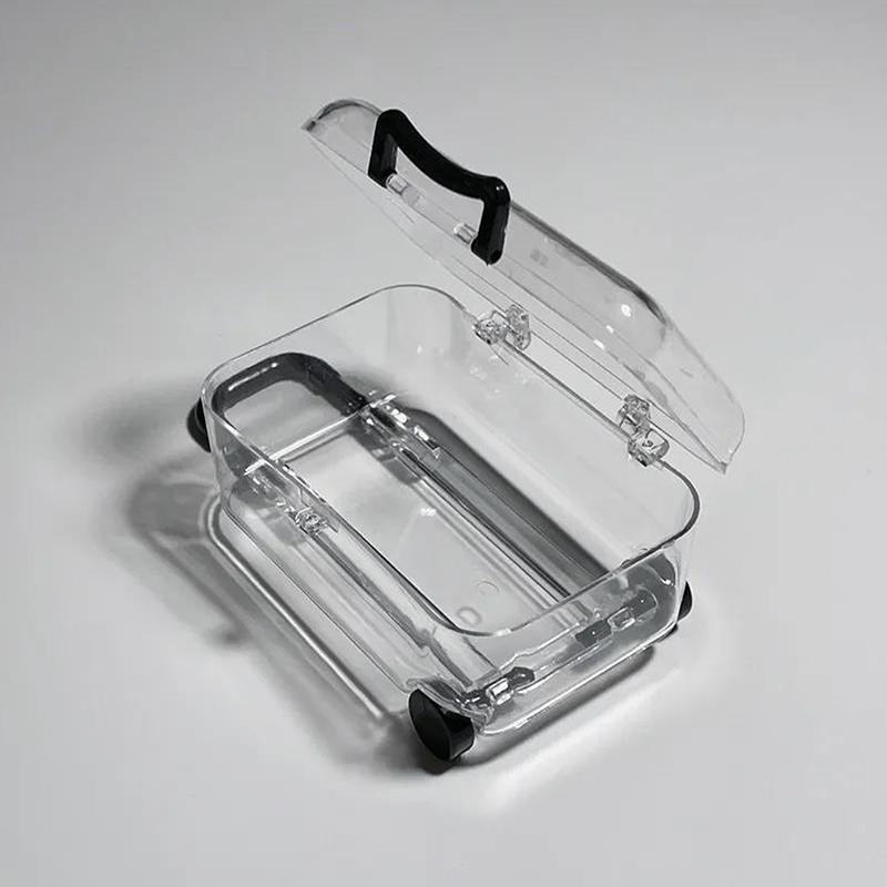 Creative Jewelry Storage Box Mini Cute Clear Luggage Suitcase Candy Box Wedding Gift Packaging Desk Organiser Decoration