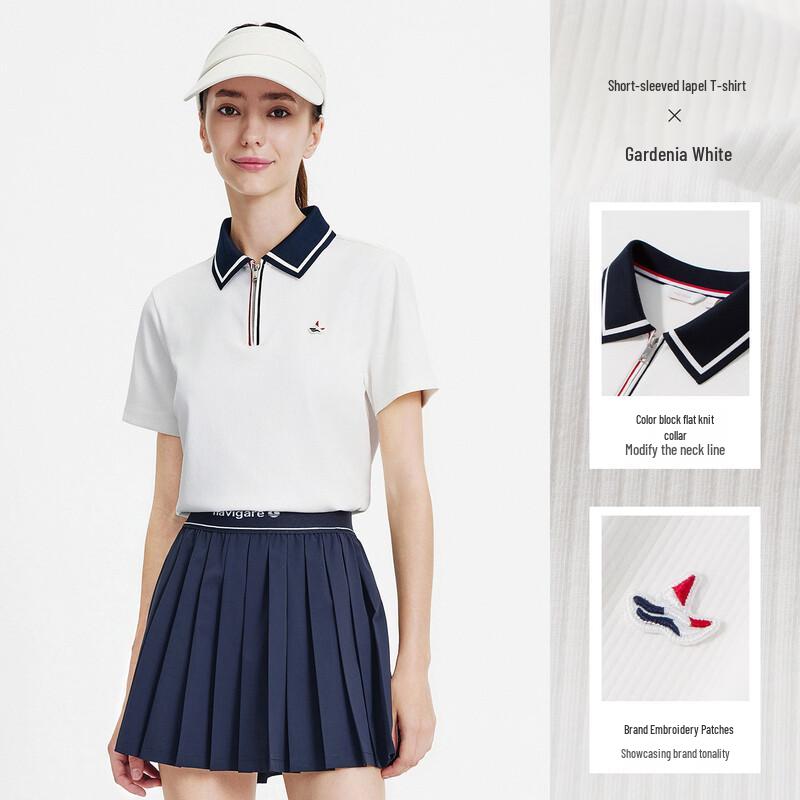 Navigare Women's 2026 Spring Short Sleeve Polo T-shirt