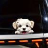 1PC Cartoon Dog Stickers, Double Sided Waterproof Matte Vinyl Animal Decals for Car Window Interior & Exterior Auto Decor