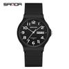 SANDA 9072 Quartz Watch Calendar Light Weight Minimalism Ladies Women Wristwatches Simple Black Waterproof Watch Clock Reloj