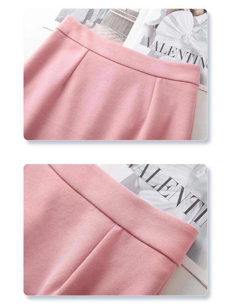 2025 Women's Black Midi High Waist Slimming Bodycon Skirt - New Spring/Summer Design
