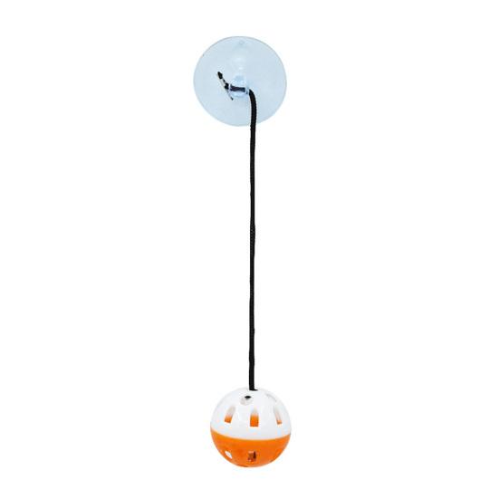 Bearded Dragon Toy with Suction Cup and Rope Exercise Game Colored Bell Ball Toy Reptile Toy for Small Animals