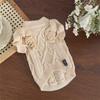 Pet Autumn and Winter Diamond Fried Dough Twists Sweater Knitting Gentle Dog Sleeveless Sweater Puppy Clothes for Small Dogs