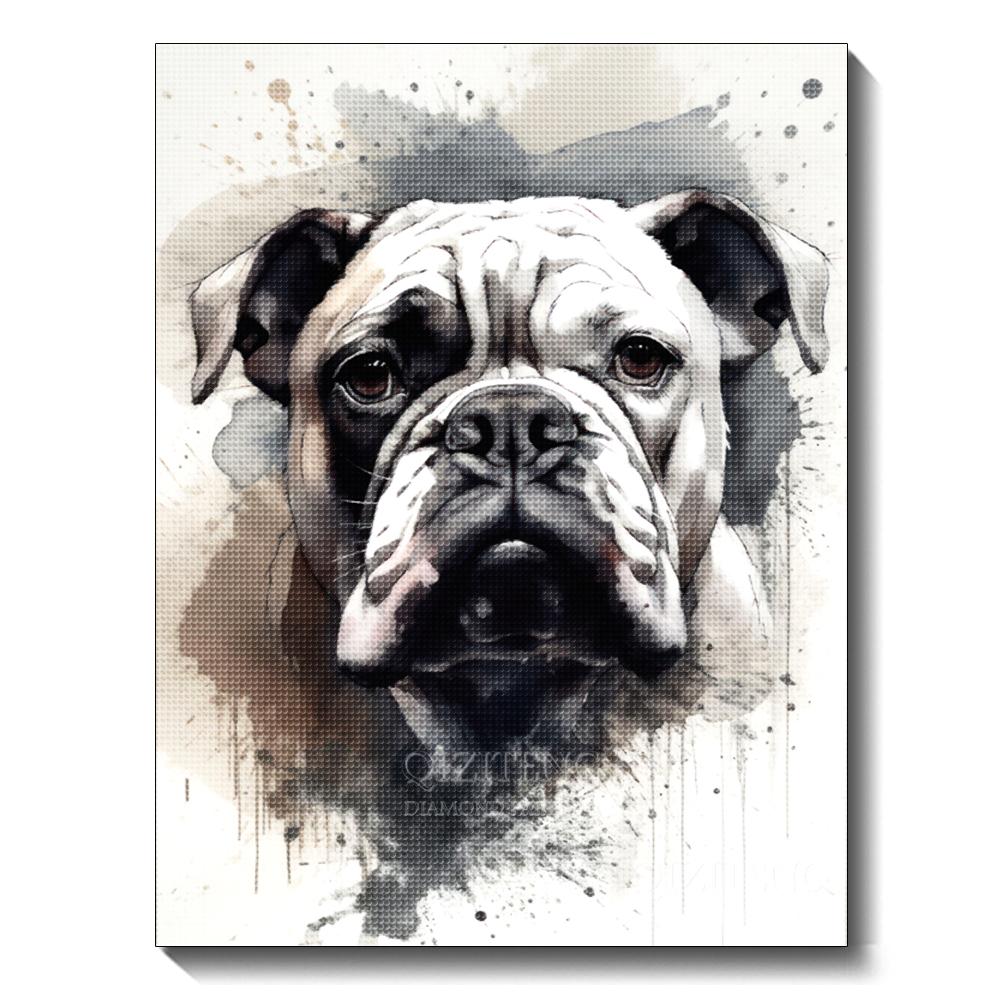 Black and White Animal Diamond Art Painting Dog 5D Full Diamond Mosaic Embroidery Cross Stitch Set Home Decoration Diy