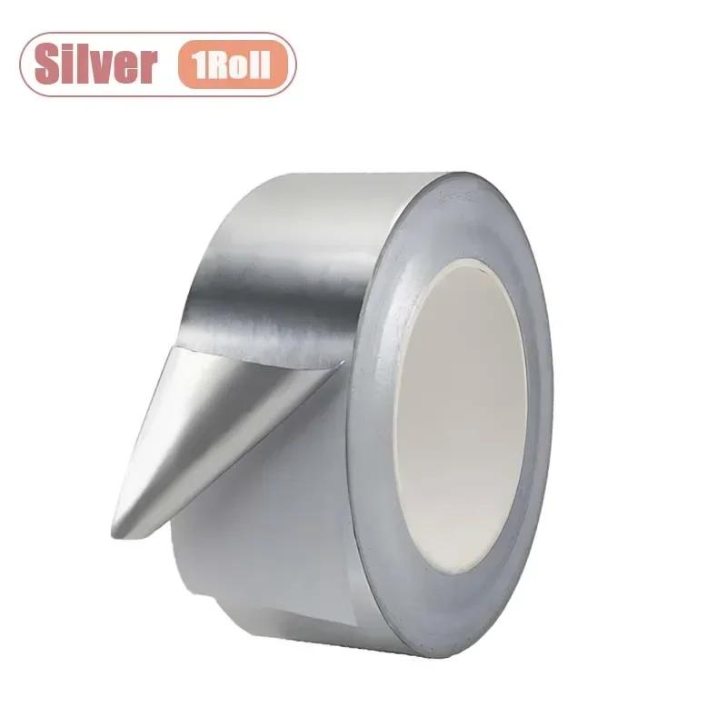 

1-10PCSHigh Temperature Resistant Aluminum Foil Tape Waterproof Moisture Rust Proof Sealing Tape for Pipe Repair Kitchen Exhaust 50mmx5m