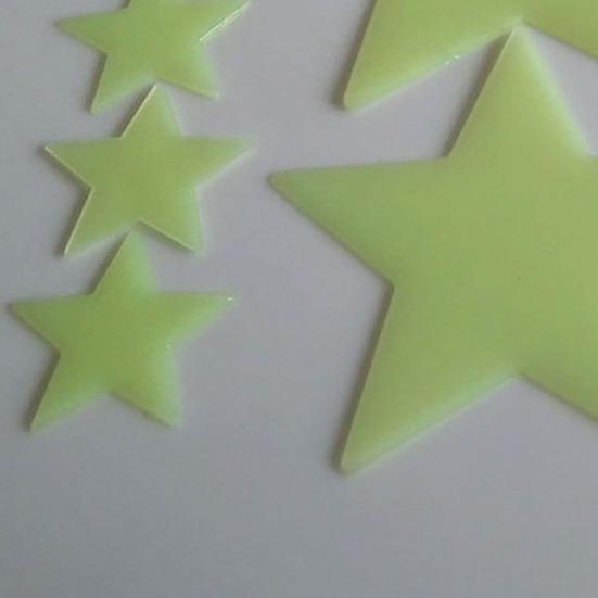 12 Stück leuchtende, im Dunkeln leuchtende Sterne Wandaufkleber für Zuhause, Schlafzimmer, Schlafsaal, Dekoration