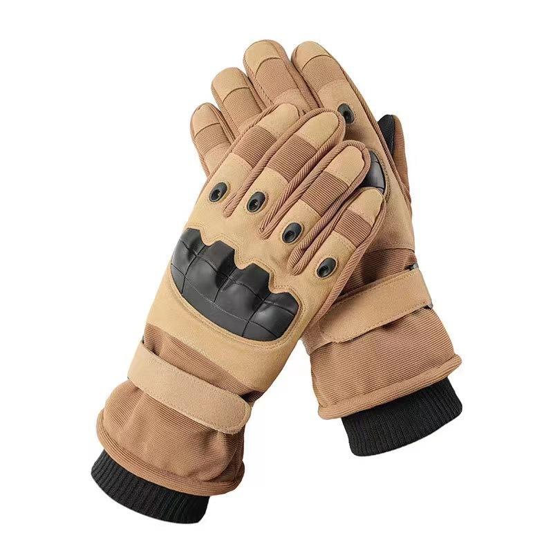 Winter Racing Gloves Men's Plus Velvet Warm Non Slip  Waterproof  Wear Resistant Touch Screen  Anti Fall Protection Motorcycle Motorcycle Riding