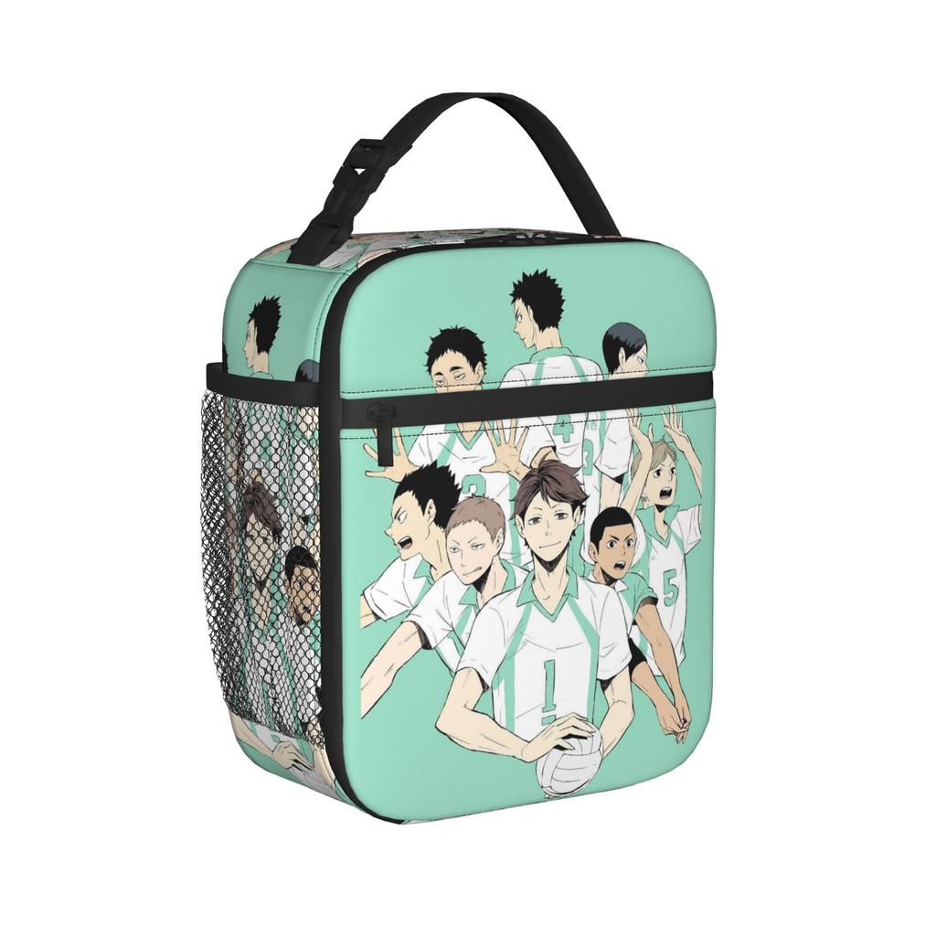 Gojo satoru Thermal Lunch Bags High Capacity Jujutsus Kaisens Reusable Thermal Carrier Tote Lunch Box Beach  Open-air Food Handbags