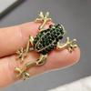 Vintage Rhinestone Brooch Elegant Animal Brooch Fashion Frog Brooches  Wedding