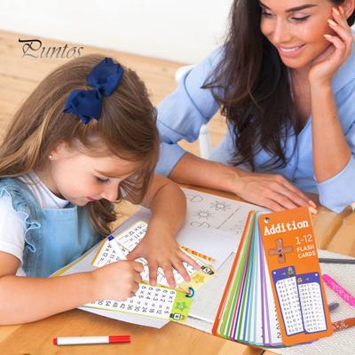 1 Set Math Flash Cards Addition Subtraction Multiplication Division Preschool Learning Erasable Math Calculation Card Arithmetic Teaching Aid Math