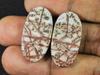 27Cts. Natural Leopard Skin Jasper Matched Pair Handmade Gemstone 14X28X03MM SK-804