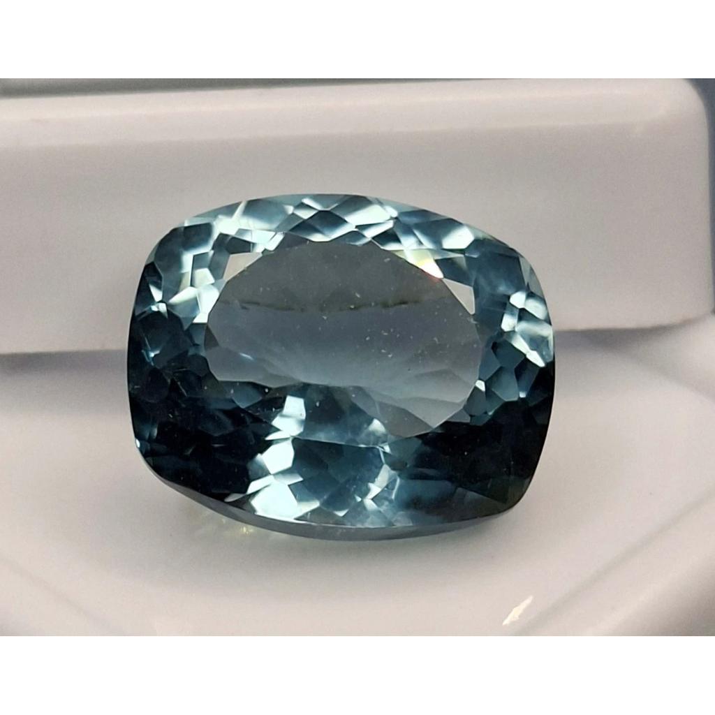 Natural Teal Blue Tourmaline 8-10 Ct Cushion Cut Certified Fabulous Gemstone