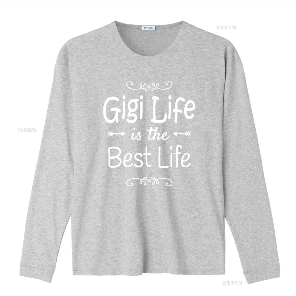 Gigi Life is the Best T Shirt for Grandma s vintage Washed Unisex Versatile Breathable fashion homme Stylish Casual Soft