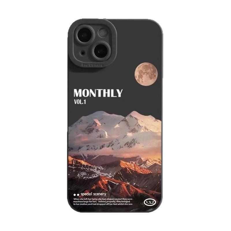 Premium Snow Mountain Scenic Application Apple 14 Mobile Phone Case 13/12/11 Trendy Brand iPhone17PROMAX/16/15