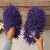 Fashion New Women's Wool winter Slippers Wool Home Warmth Flat Bottom Non slip Sleeve Durable Sandals Fashion Large size Slippers 36-46