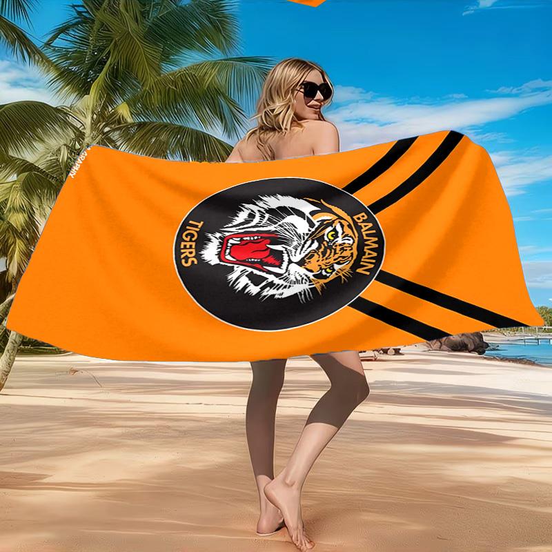 Wests Tigers Roar Stärke und Stolz Strandtuch, Schnelltrocknend, Pflegeleicht, Geeignet für Fitness und Strandurlaub, Sport-Essential