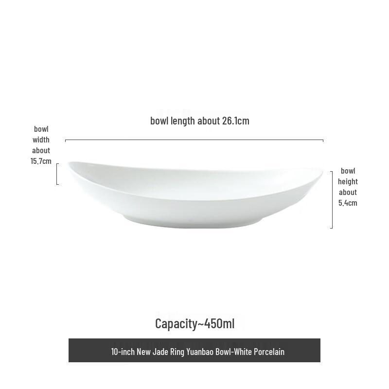 Gold-Rimmed White Ceramic Oval Dish