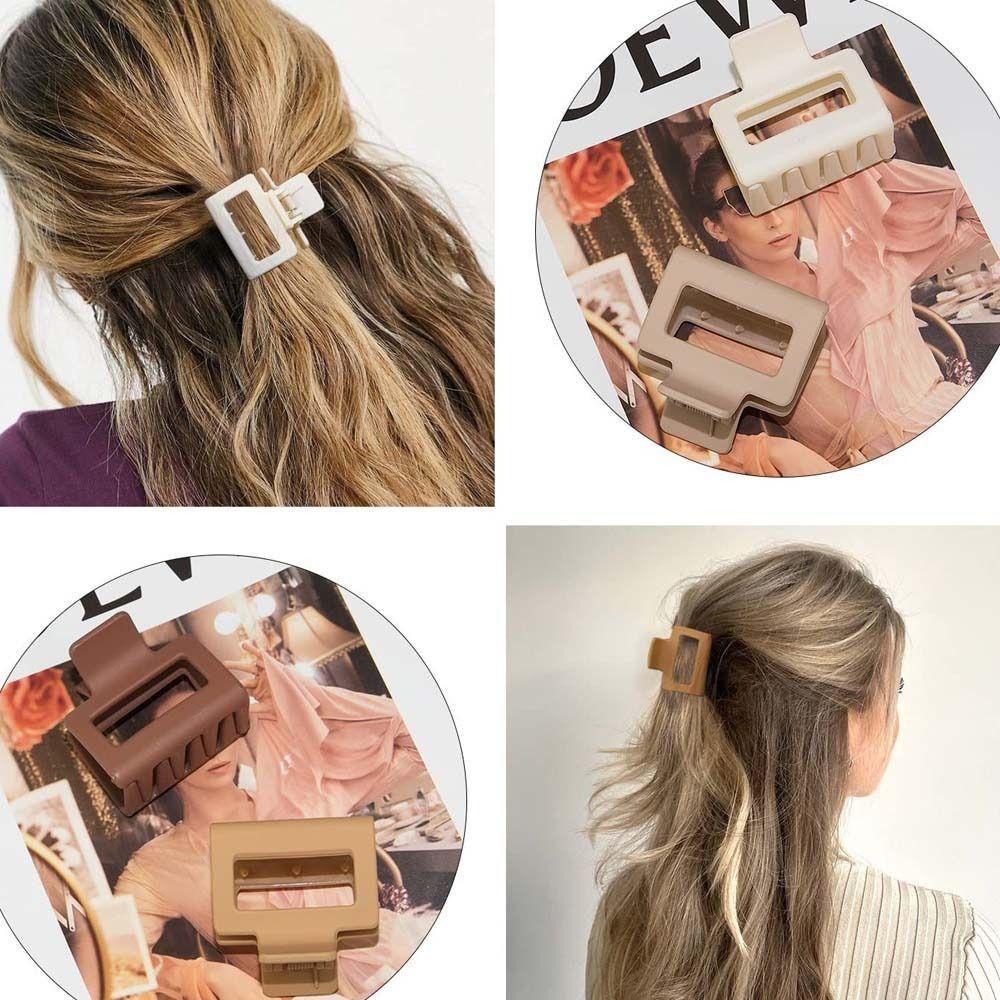 Medium Claw Clips Small Shark Clip Korean Style Frosted Square Hair Clip  Wash Face