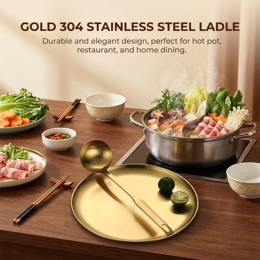 304 Stainless Steel Slotted Spoon for Hot Pot Home Restaurant Use
