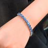 Blue Single Row Full Diamond Bracelet Women'S Personality Exquisite Temperament Light Luxury Jewelry