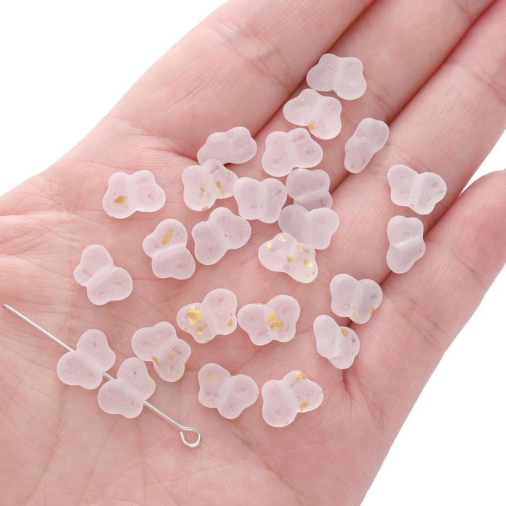 Cute Butterfly Acrylic Charms Assorted Beads for DIY Jewelry Craft 70 Pcs
