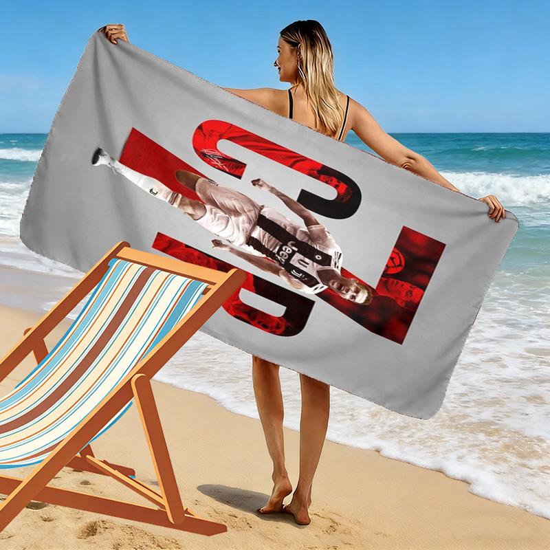 Serviette de plage Héritage de CR7 Serviette de plage pour photos de vacances Plage bord de mer Serviette de bain séchage rapide Serviette pour piscine extérieure Serviettes de voyage et de vacances Confort