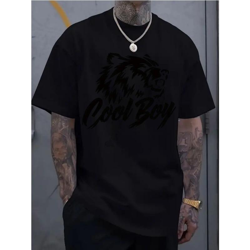 

Men s Crew Neck T-Shirt - Casual Short-Sleeve Summer Gym & Beach Wear, Breathable for Training, Running, Travel - Year-Round Essential Basic Top 4XL чорний